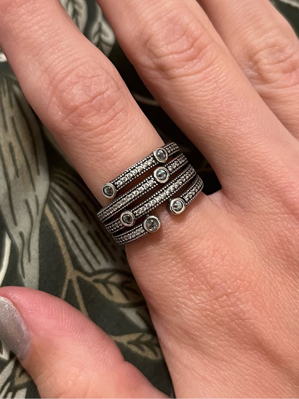 Retired Pandora “Shimmering Ocean” Ring 🌟💍